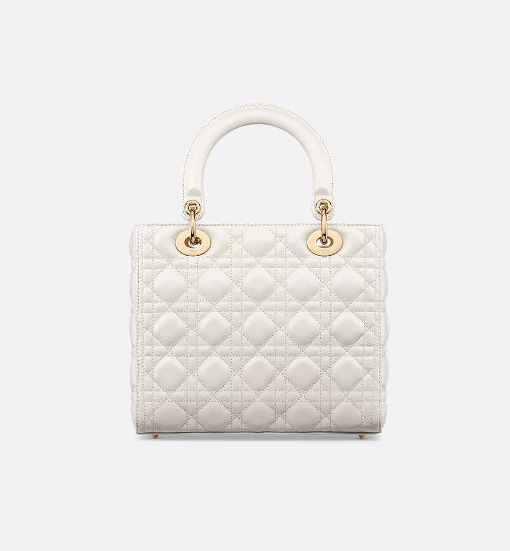 Dior Medium Lady Bag White - Image 2