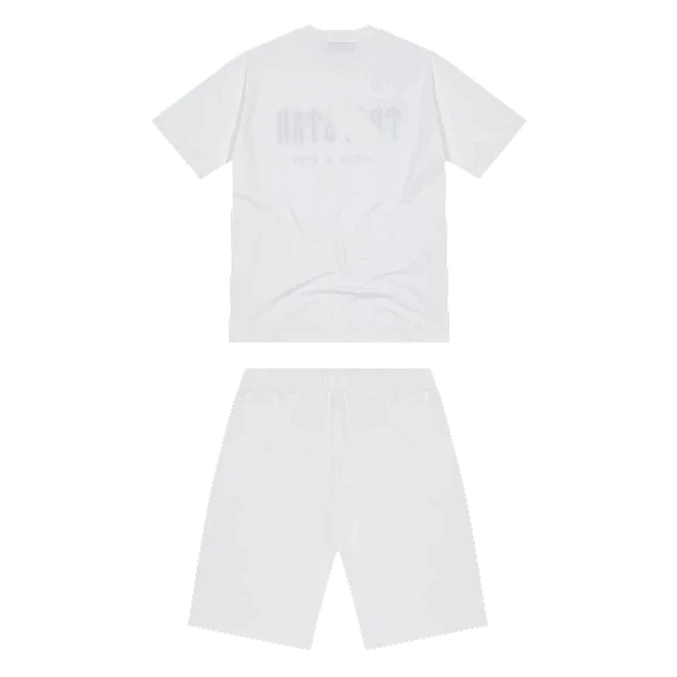 Trapstar Chenille Decoed Short Set - White Green - Image 2