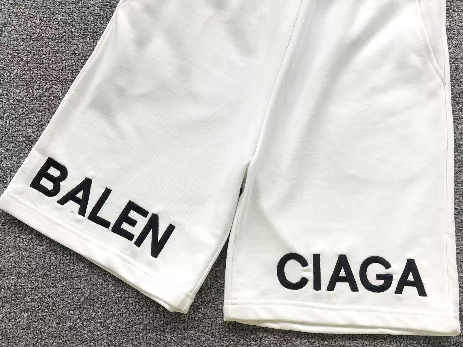 Balenciaga Logo Shorts White - Image 2