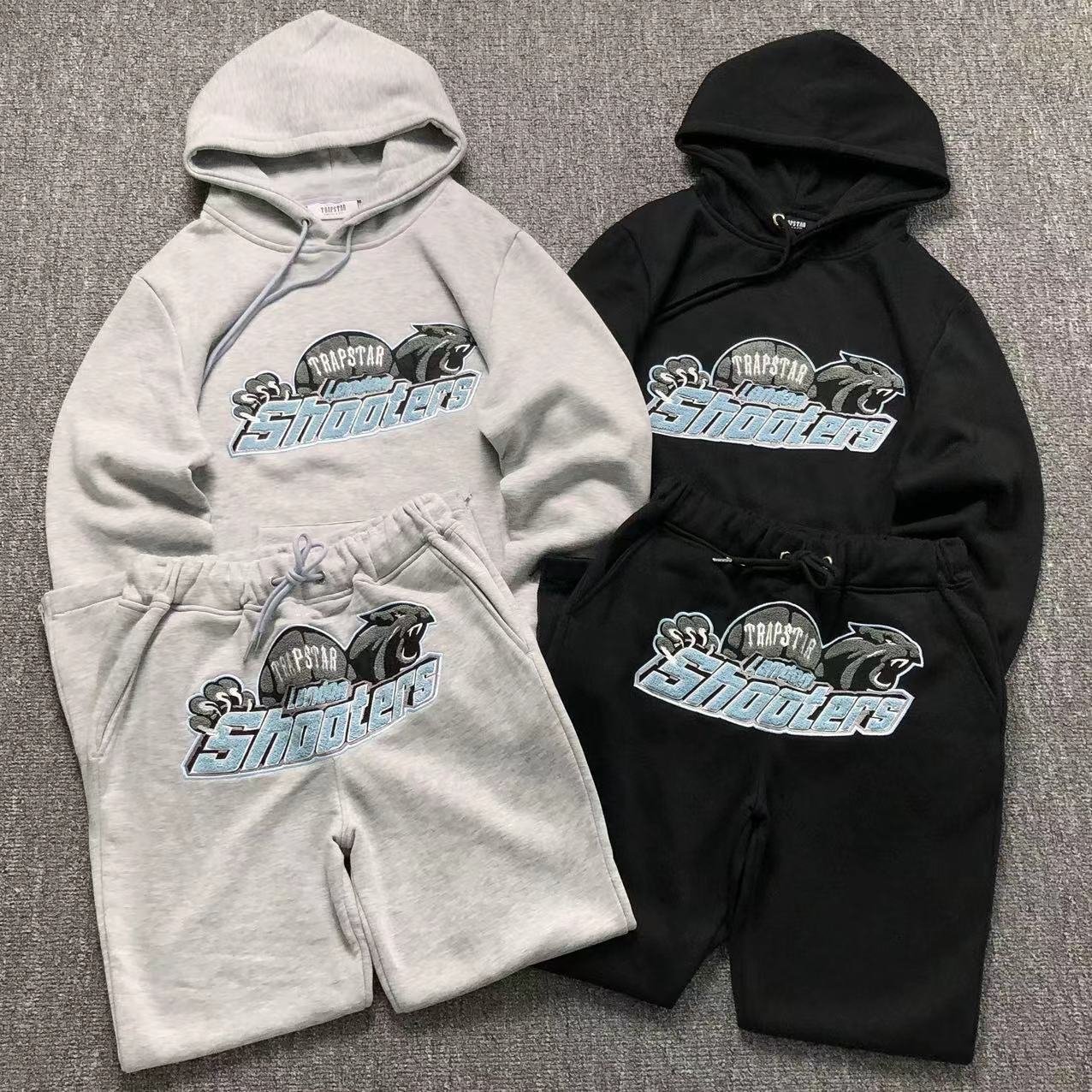 Trapstar Shooters Tracksuit Grey Ice Blue - Image 2