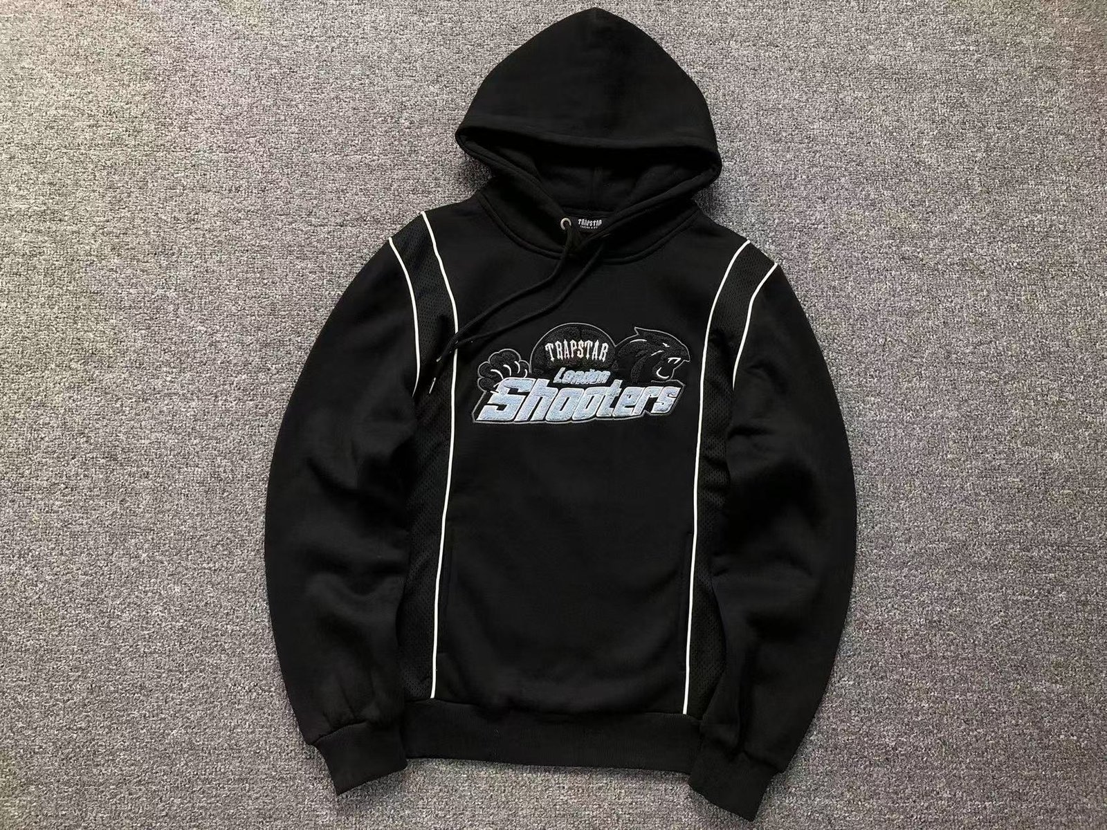 Trapstar Shooters Tracksuit Black Blue - Image 2