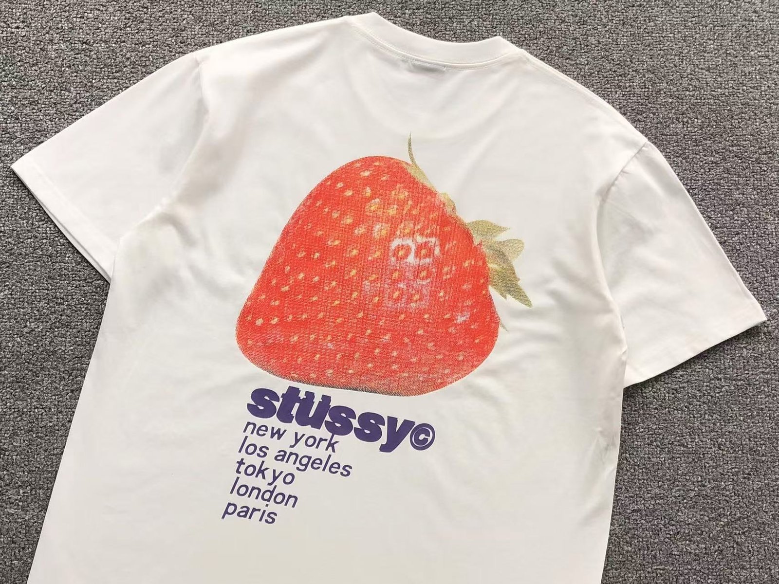 Stussy Strawberry Tshirt White - Image 2