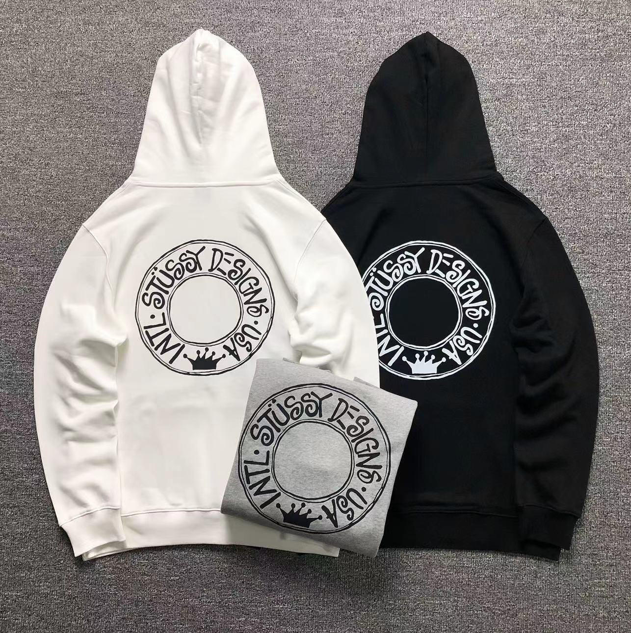 Stussy Logo Hoodie White - Image 2