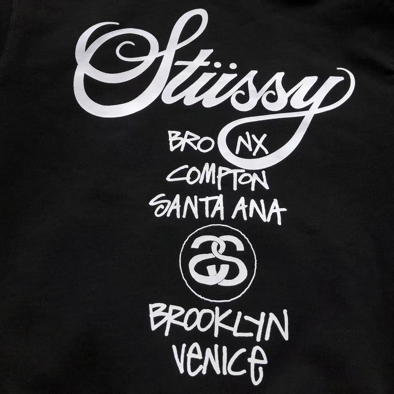 Stussy Logo Hoodie Black nkhjb - Image 2