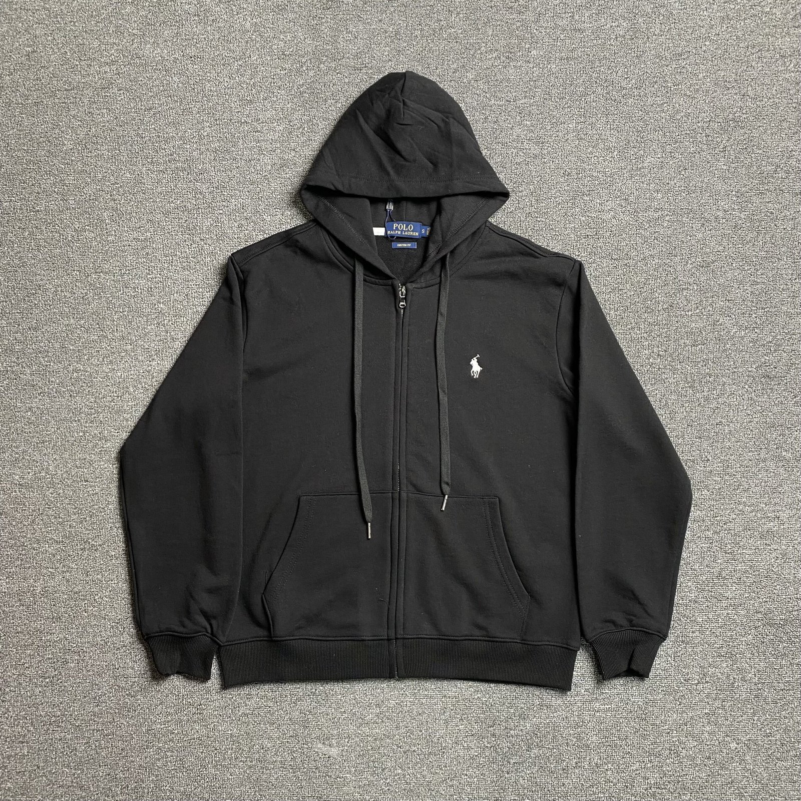Ralph Lauren Zip Up Black White Logo - Image 2