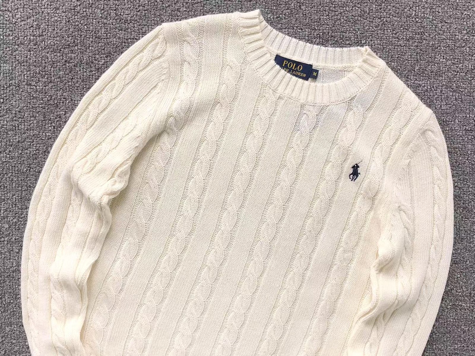 Ralph Lauren Knit Polo Sweat White - Image 2