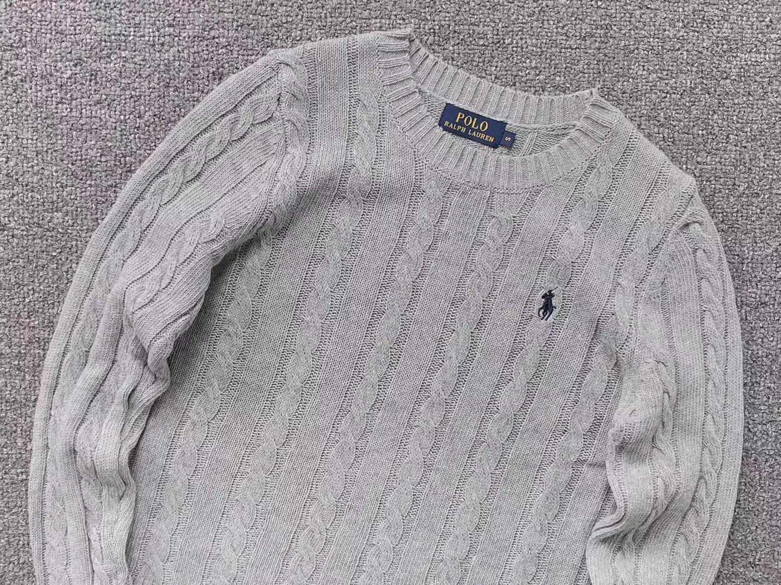 Ralph Lauren Knit Polo Sweat Grey - Image 2