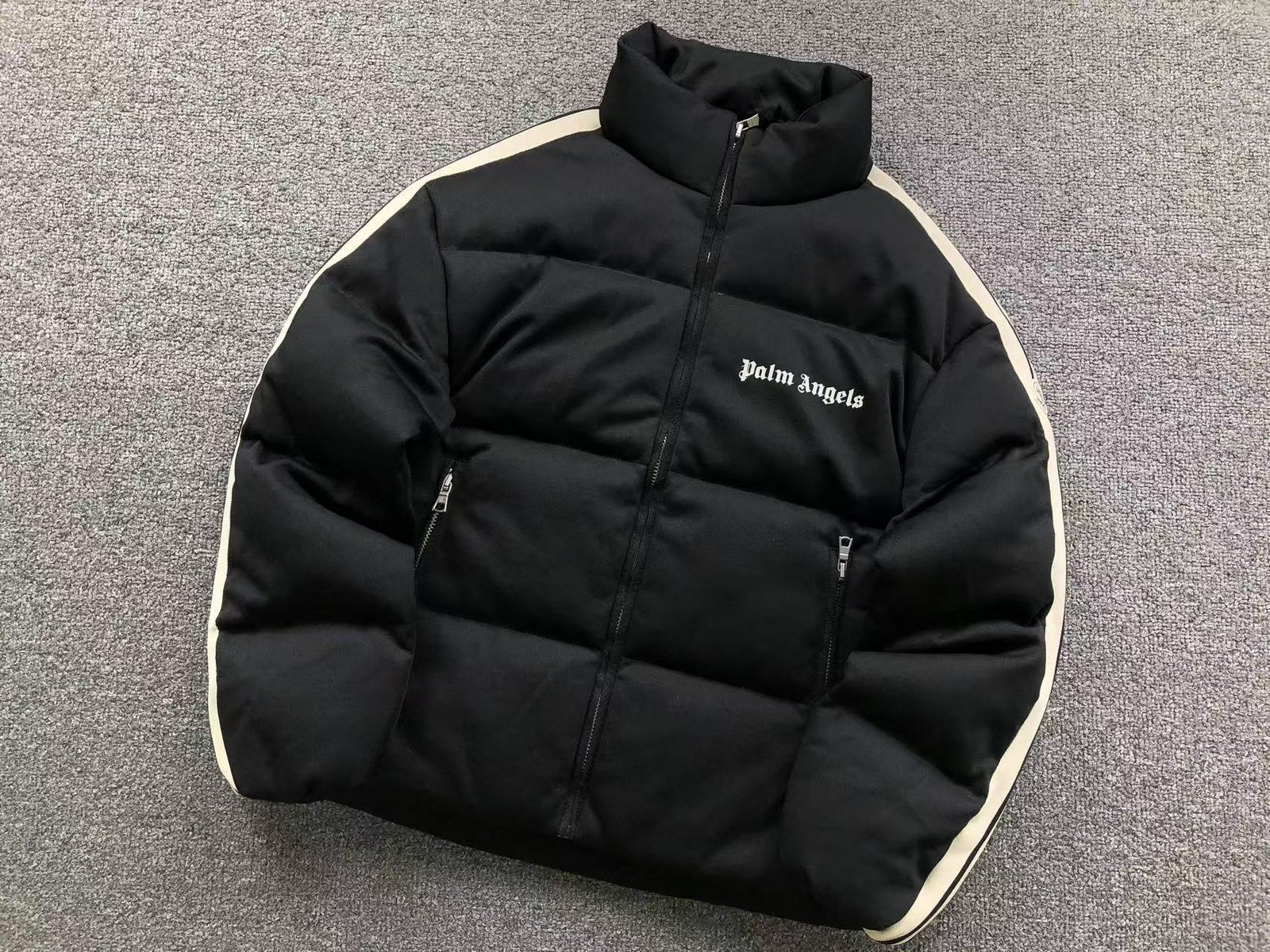 Palm Angels Moncler Puffer Jacket Black - Image 2