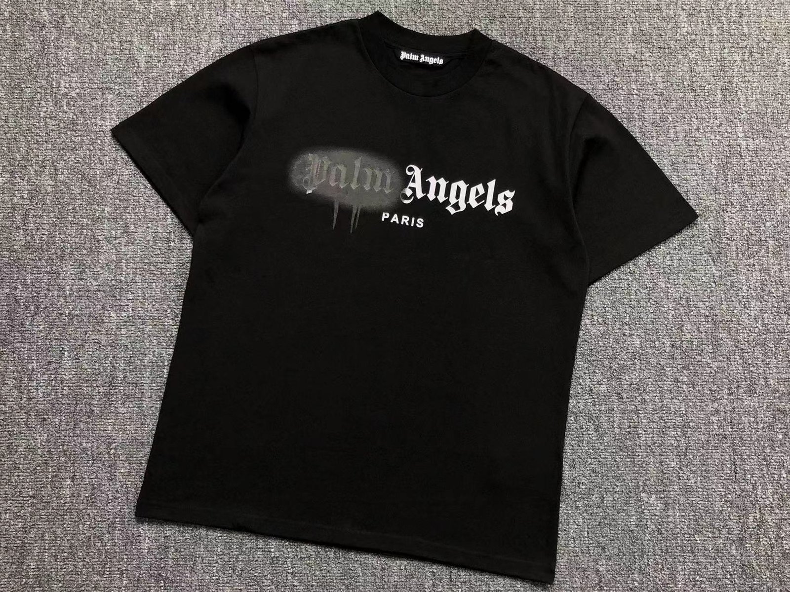 Palm Angels Los Angeles Sprayed Tshirt Black - Image 2