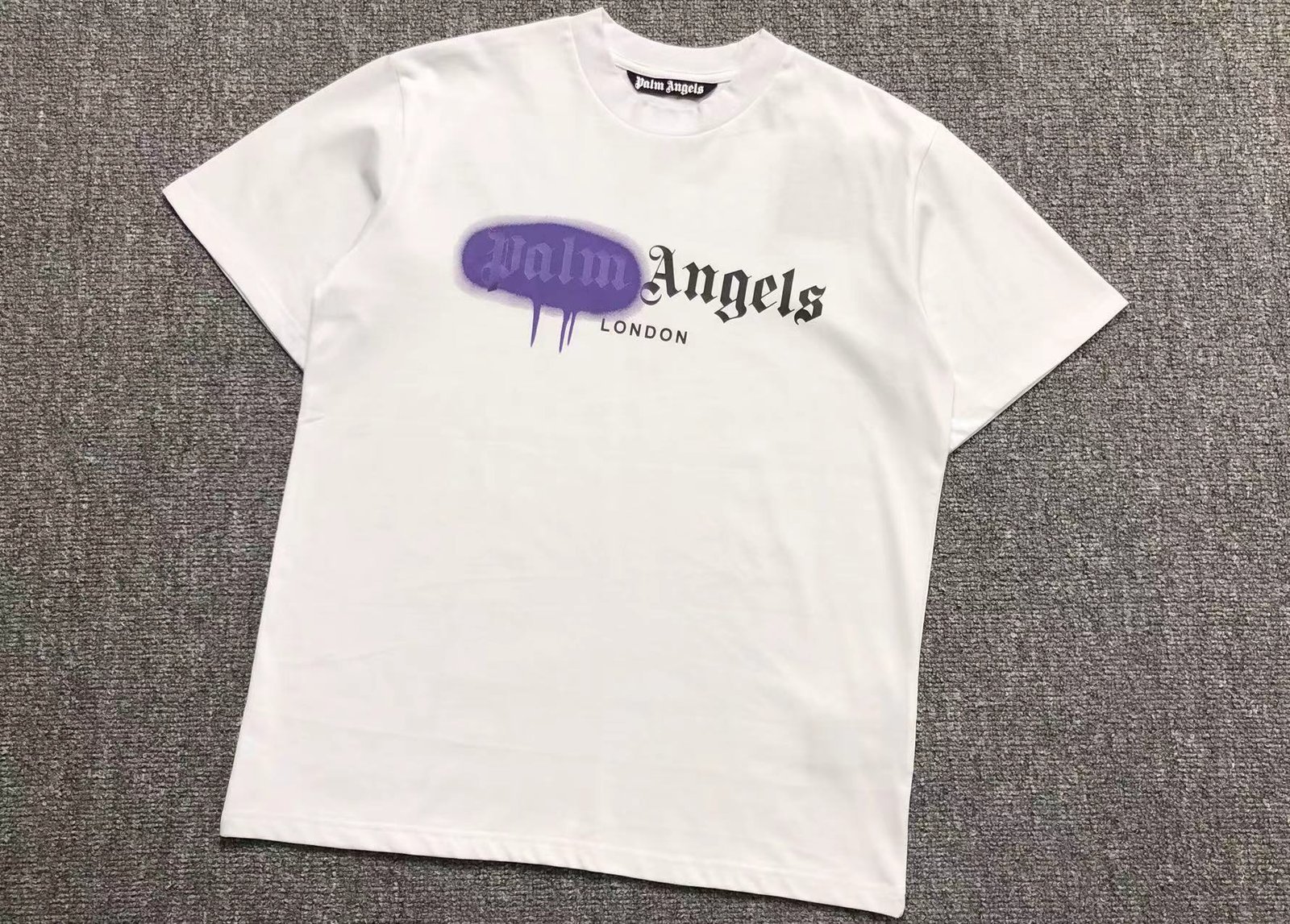 Palm Angels Los Angeles Sprayed Tshirt Purple - Image 2