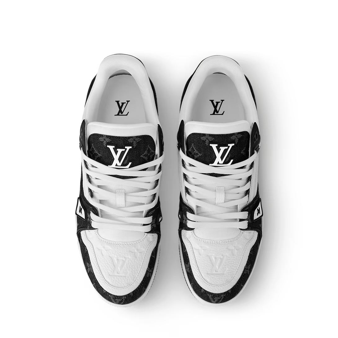 Louis Vuitton Trainer LV Sneaker Denim White Black - Image 2