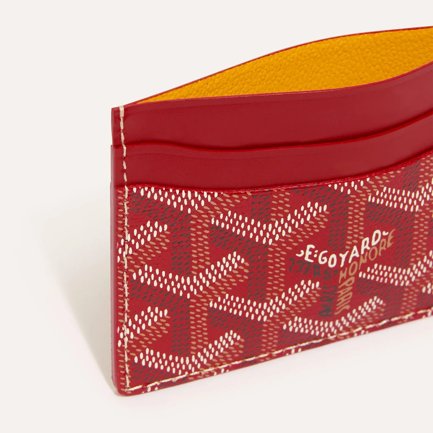 Goyard Card Wallet Red - Image 3