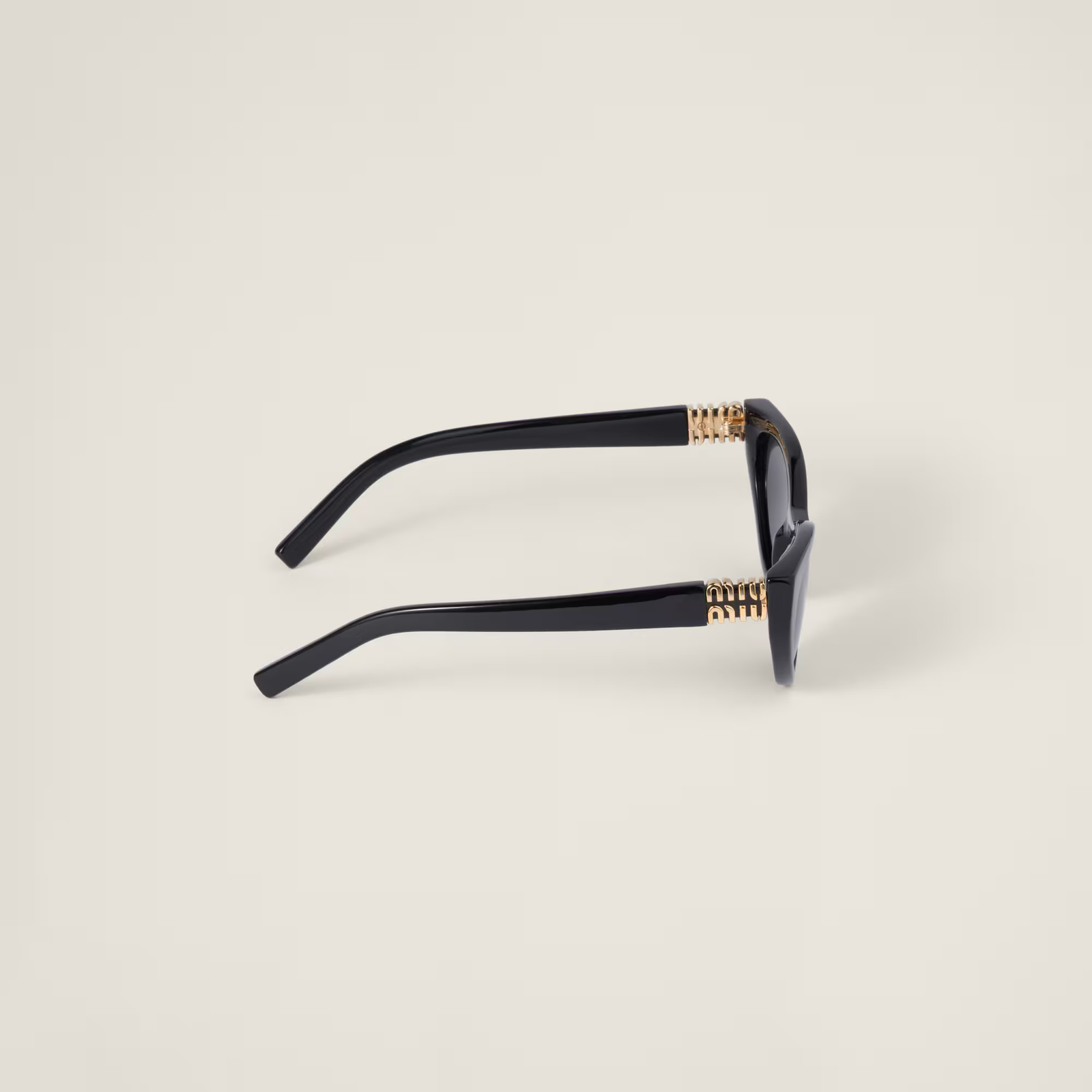 Miu Miu Logo Sunglasses Black - Image 3