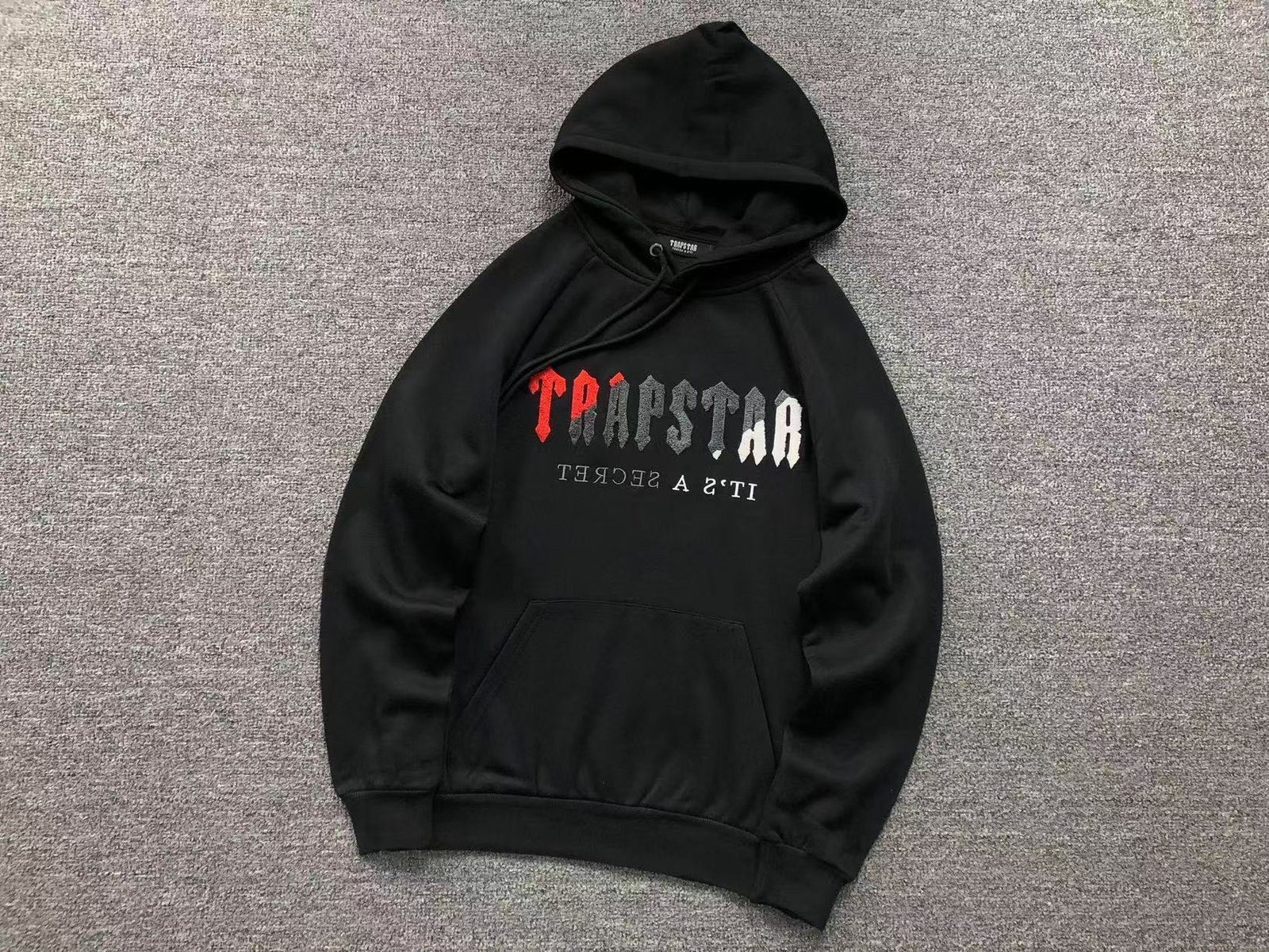 Trapstar Chenille Decoded Tracksuit Black Red - Image 3
