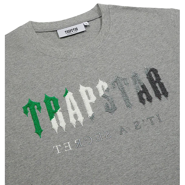 Trapstar Chenille Decoed Short Set - Grey Green - Image 3