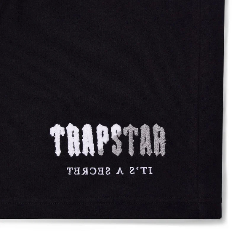 Trapstar Chenille Decoded Short Set - Black White - Image 3