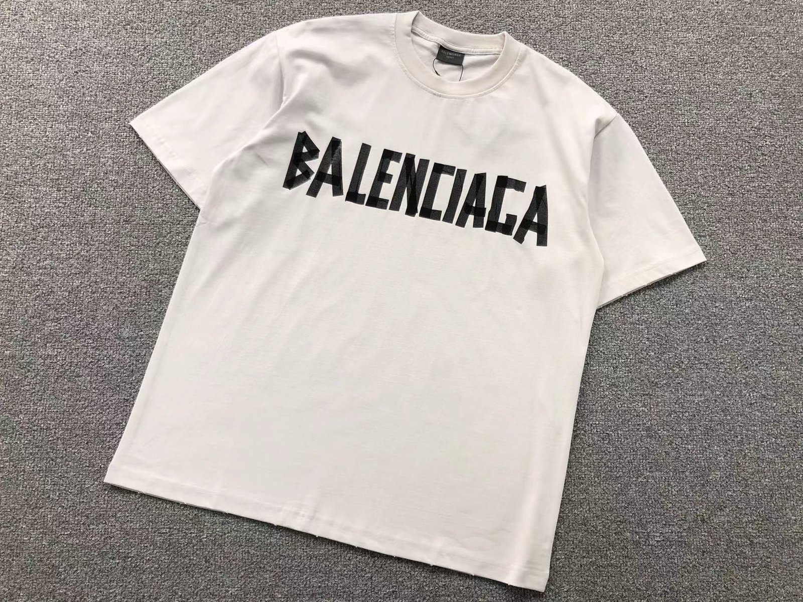 Balenciaga Tape Type Tshirt White - Image 3