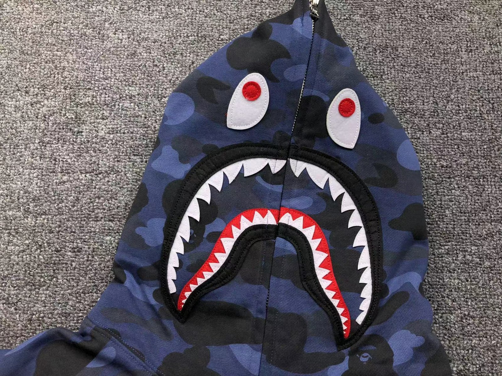 Bape Camo Hoodie Blue - Image 3
