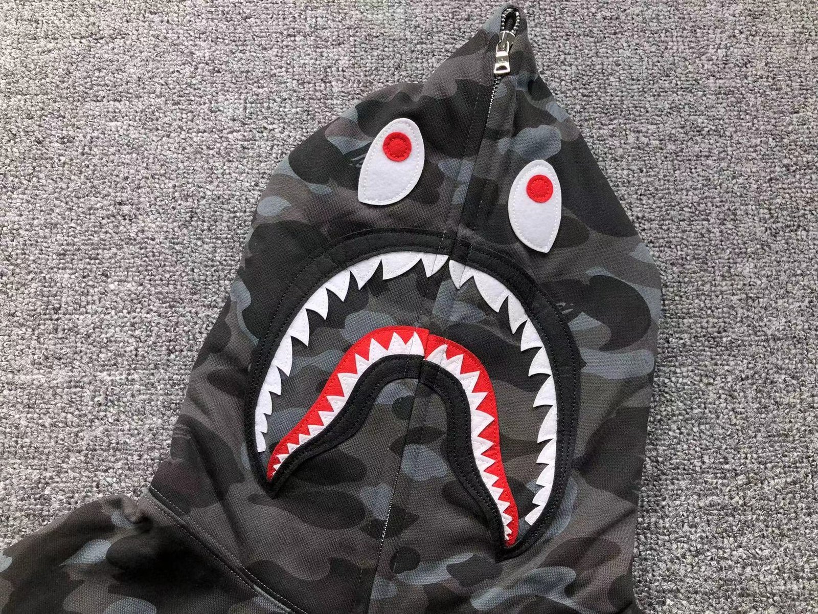 Bape Camo Hoodie Grey - Image 3