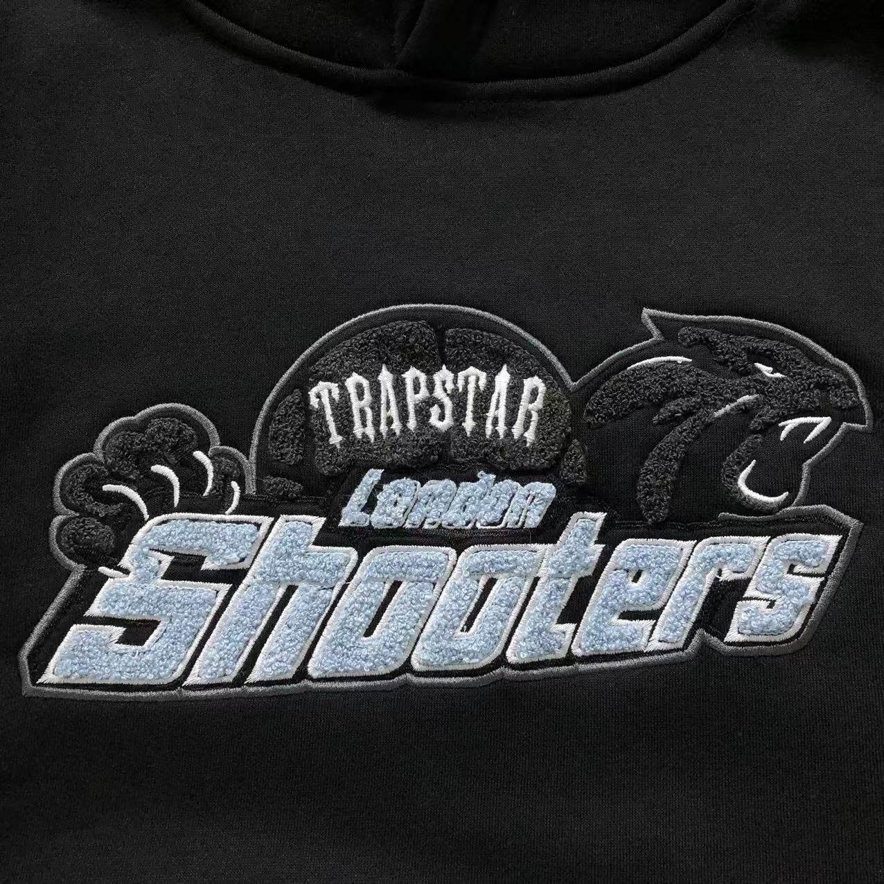 Trapstar Shooters Tracksuit Black Blue - Image 3