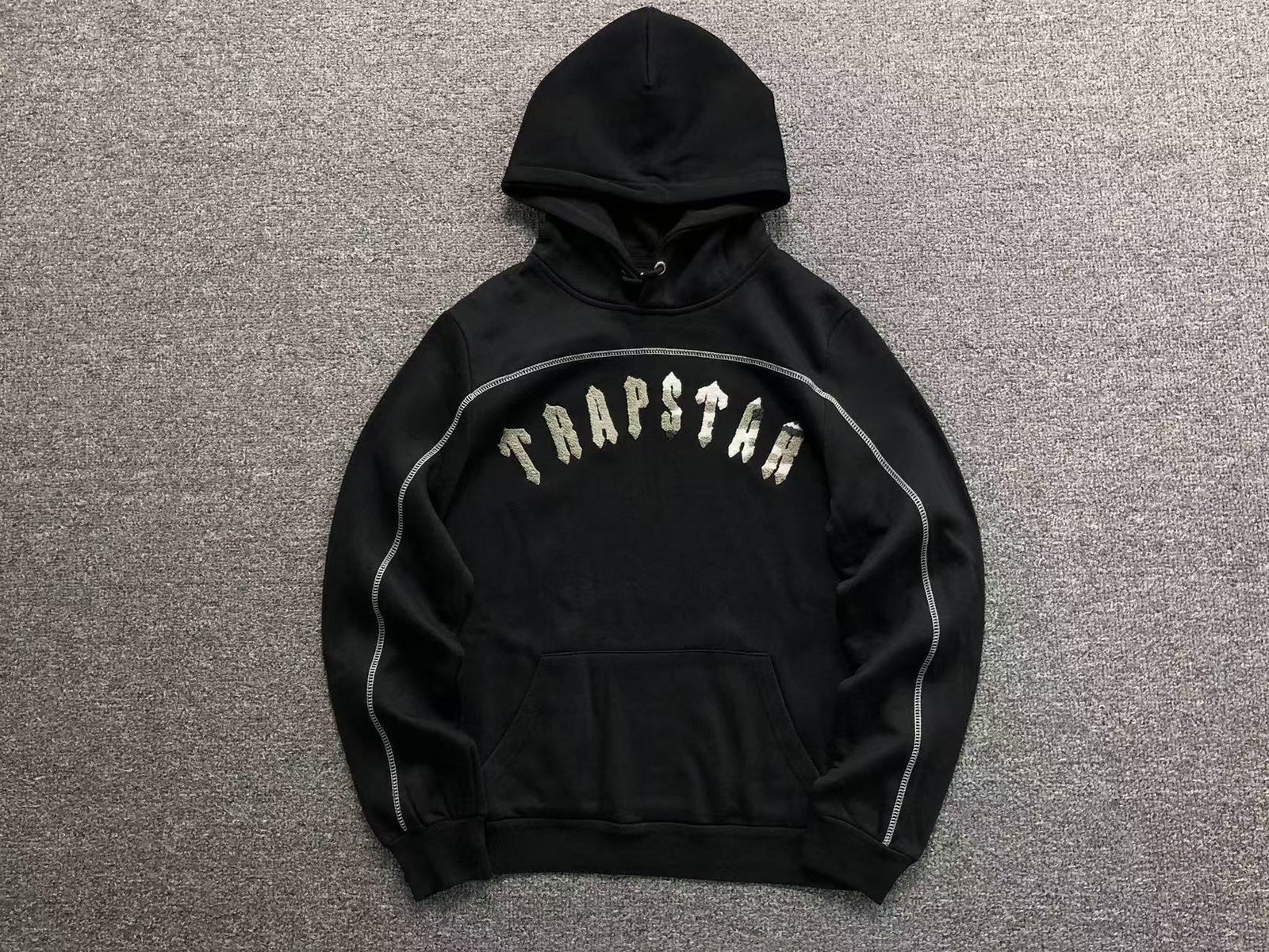 Trapstar Irongate Chenille Tracksuit Black Grey Camo - Image 3