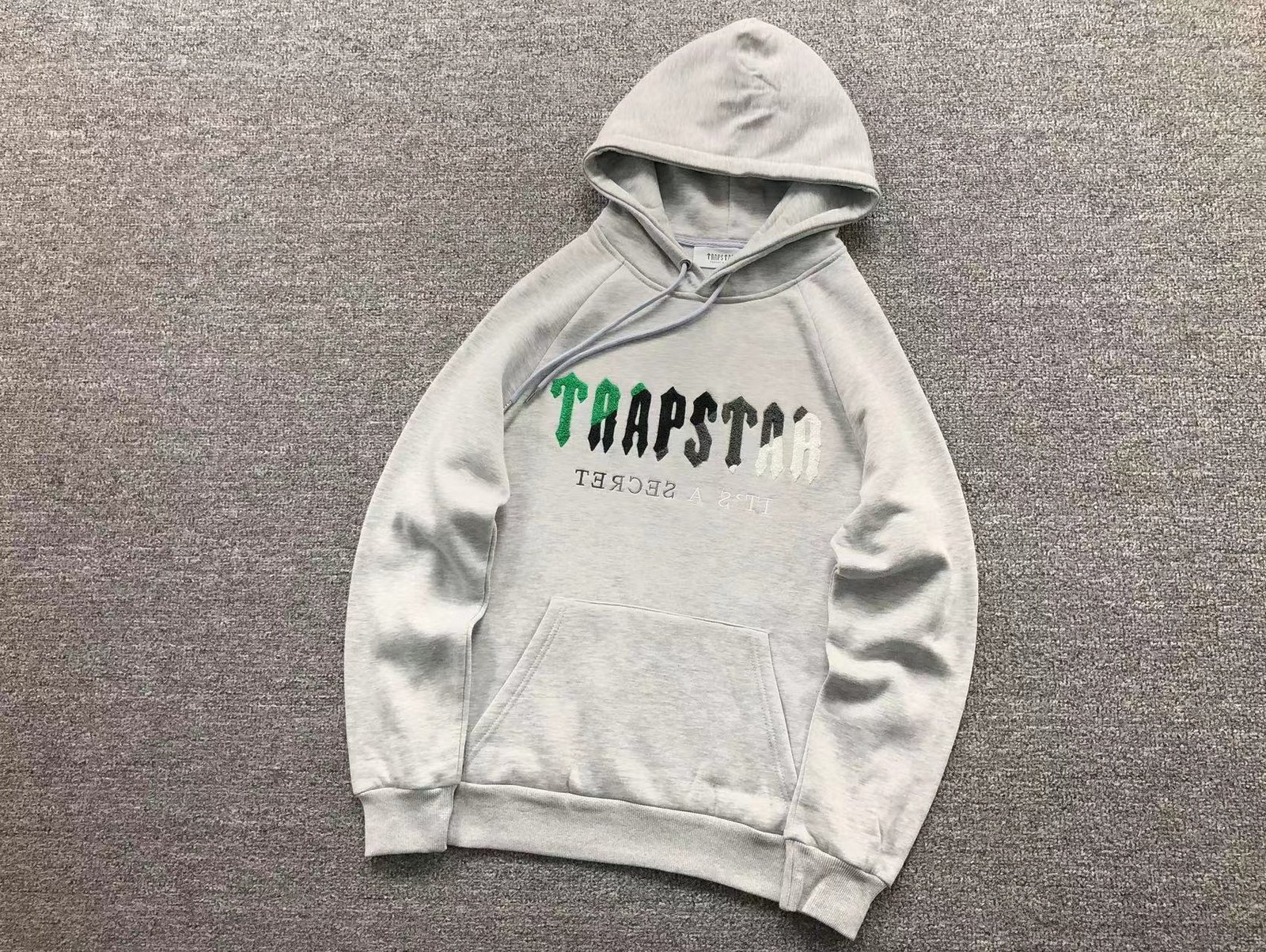 Trapstar Chenille Decoded Tracksuit Grey Green - Image 3