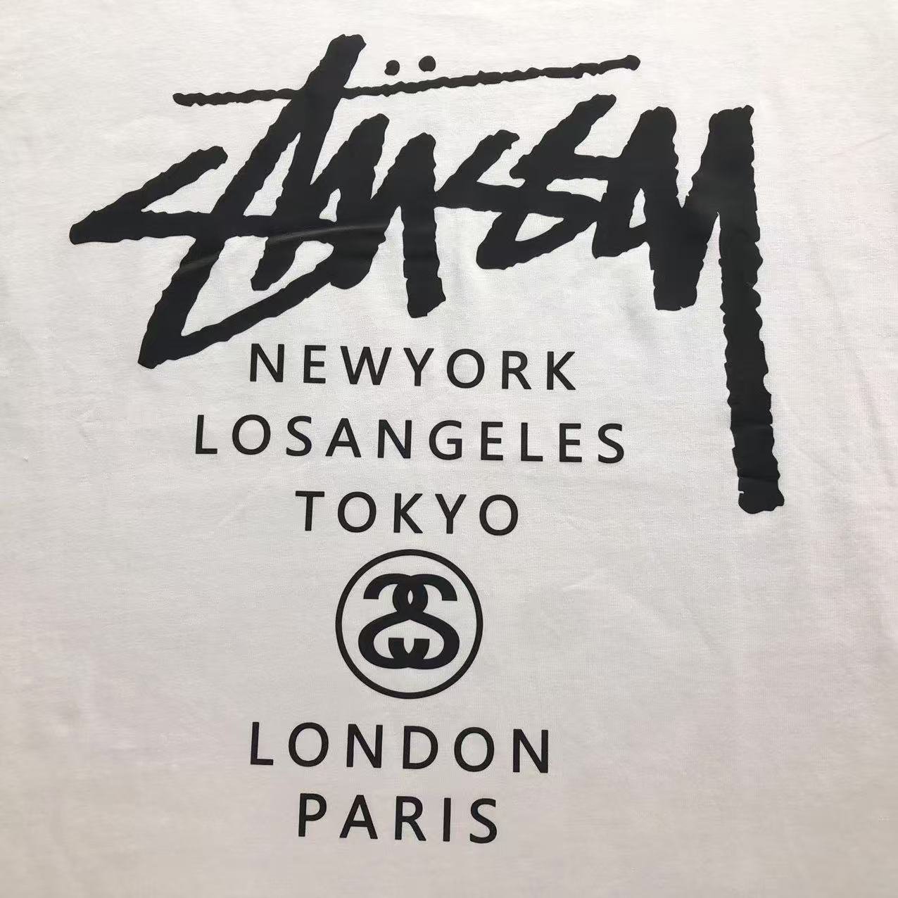 Stussy World Tour Tshirt White Black - Image 3