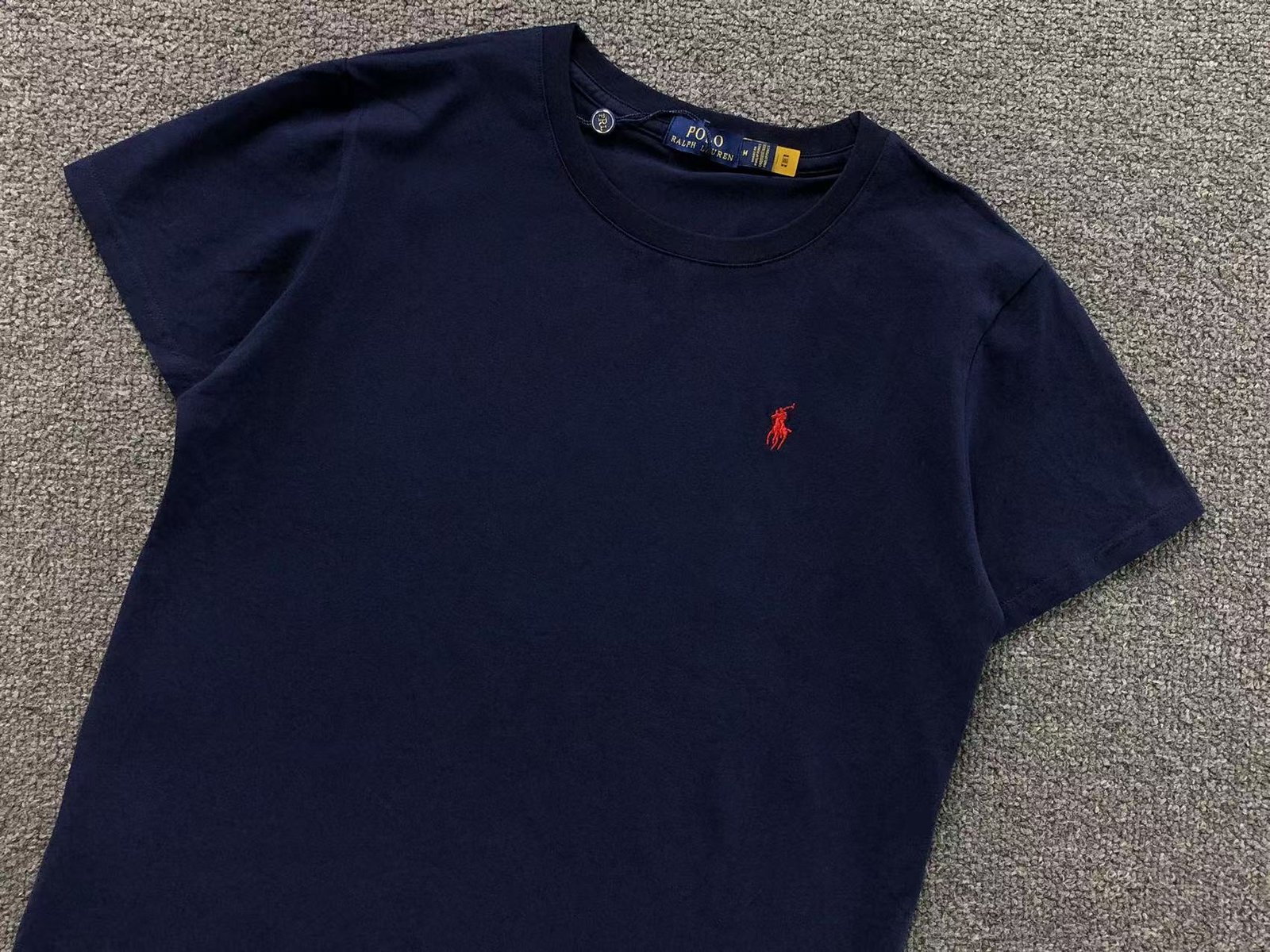 Ralph Lauren Tshirt Navy Red Logo - Image 3