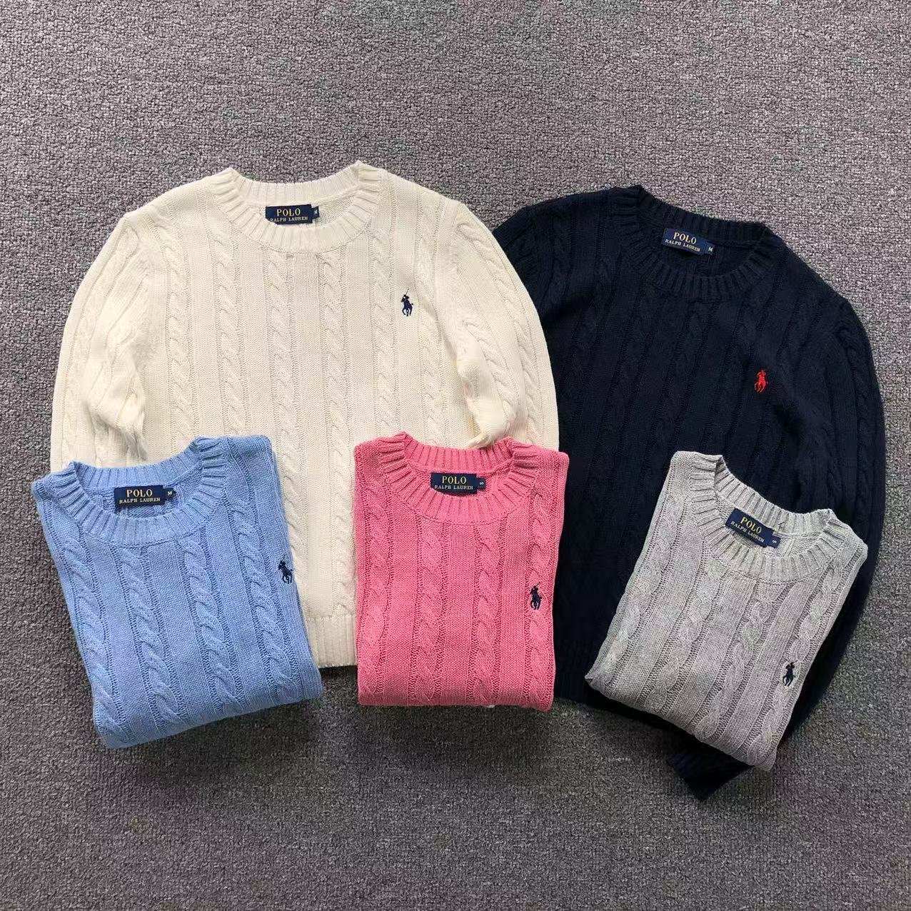 Ralph Lauren Knit Polo Sweat Grey - Image 3