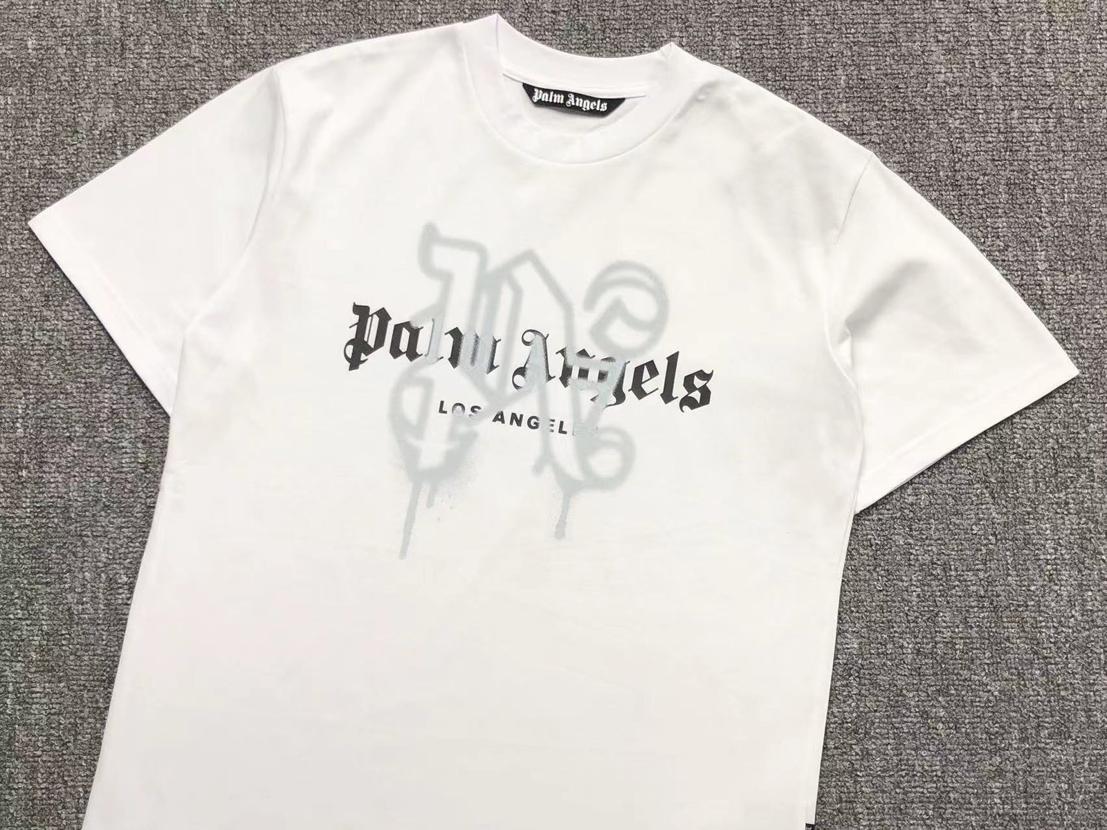 Palm Angels Los Angeles Tshirt White Grey - Image 3