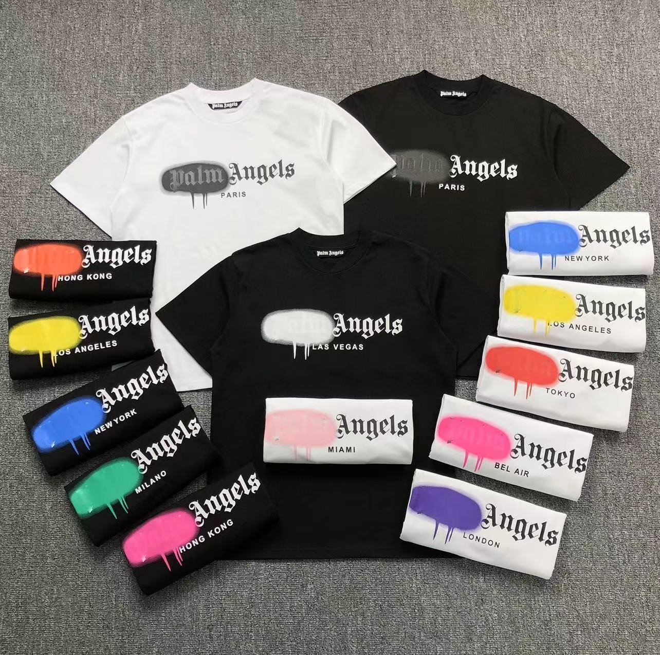 Palm Angels Los Angeles Sprayed Tshirt Purple - Image 3