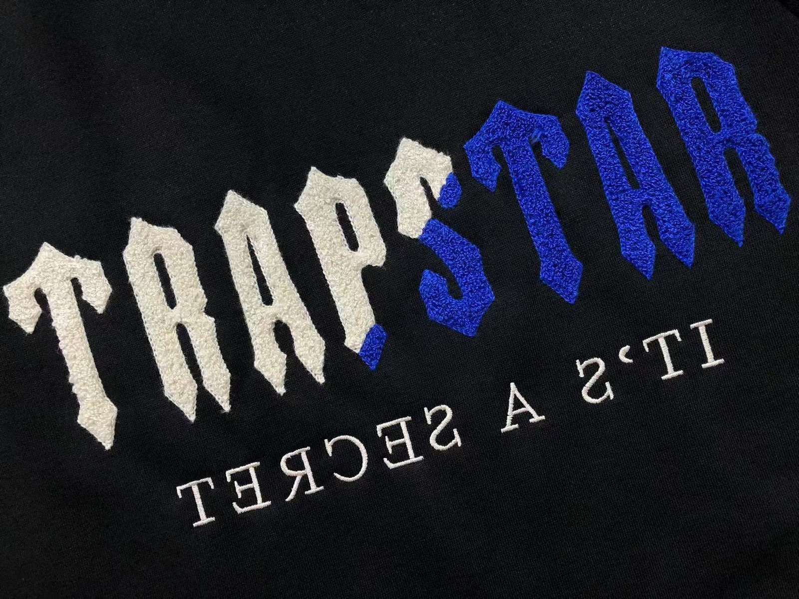 Trapstar Chenille Decoded Tracksuit Black Blue - Image 4