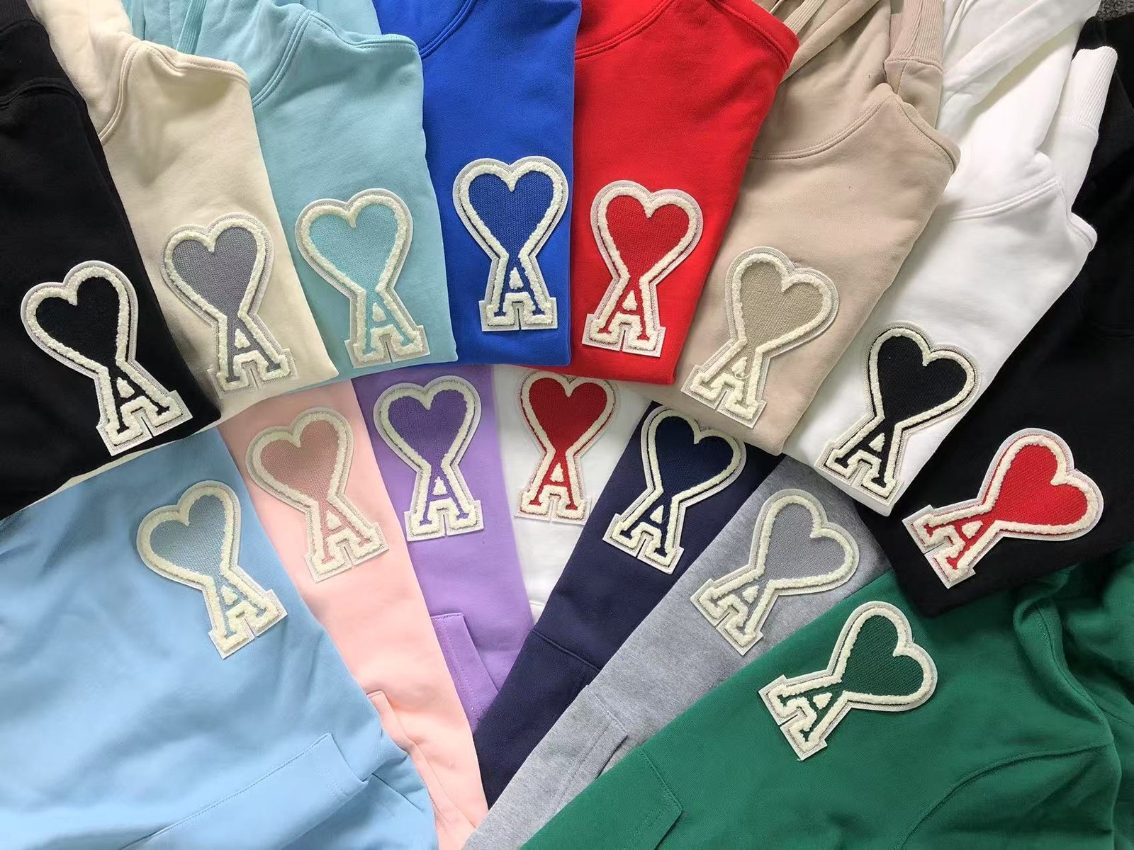 Ami Big Black Heart Hoodie Black - Image 4