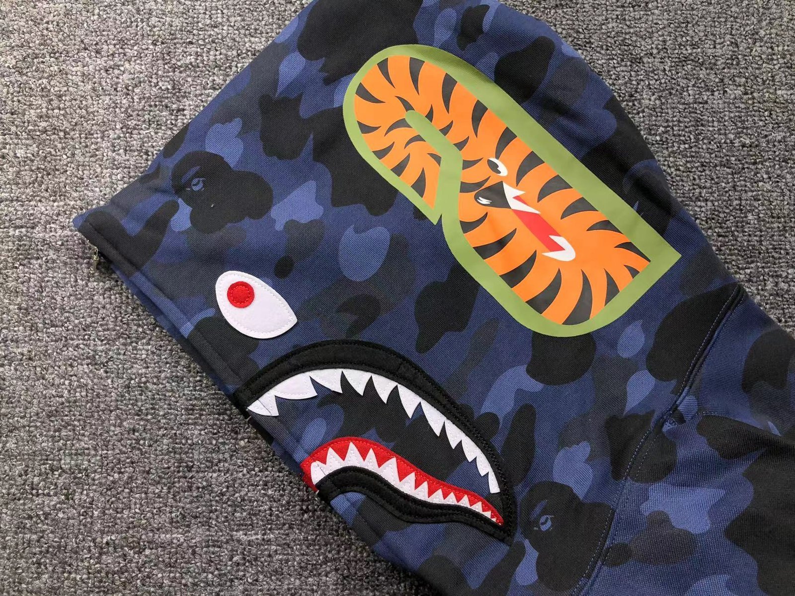 Bape Camo Hoodie Blue - Image 4