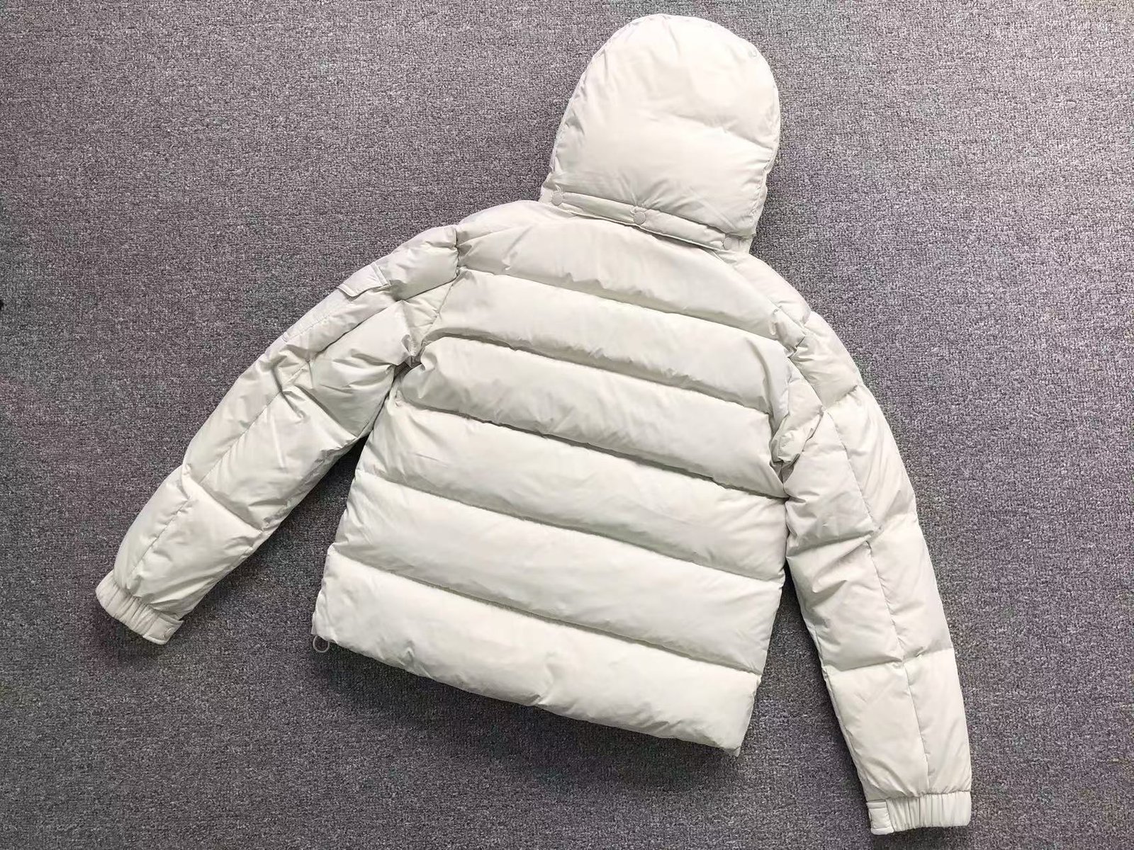 Moncler Logo Puffer Jacket White - Image 4