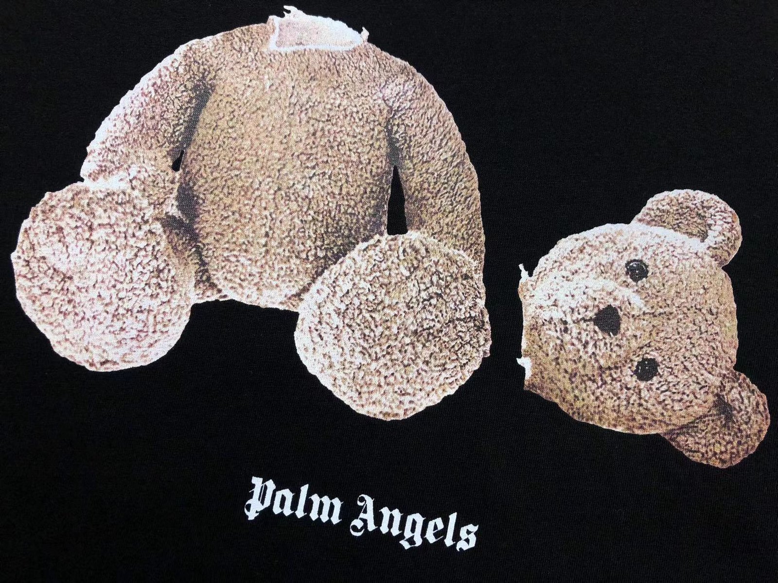 Palm Angels Teddy Tshirt Black - Image 4