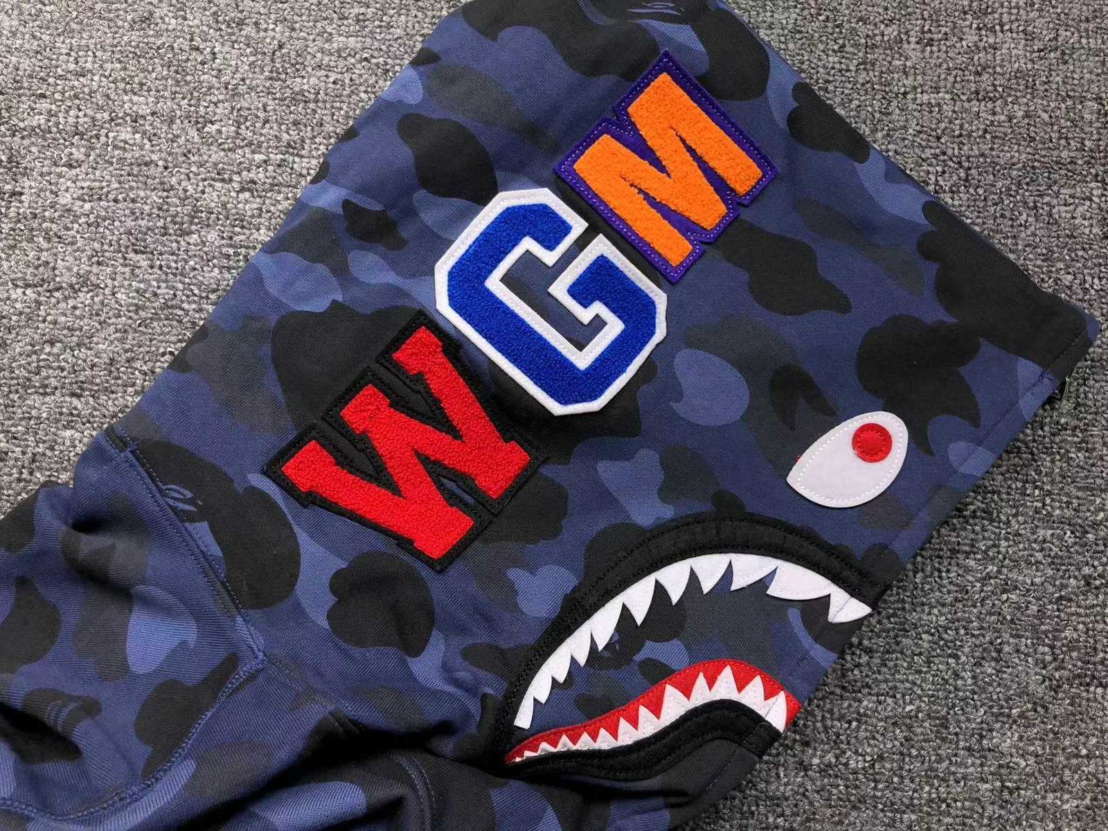 Bape Camo Hoodie Blue - Image 5