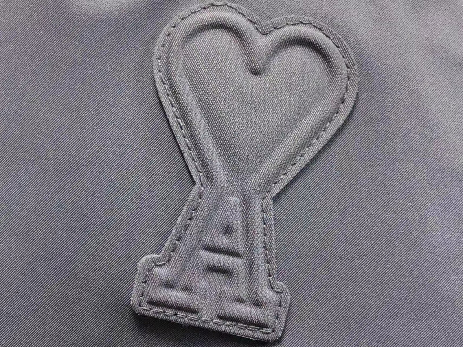 Ami Logo Puffer Jacket Grey - Image 5