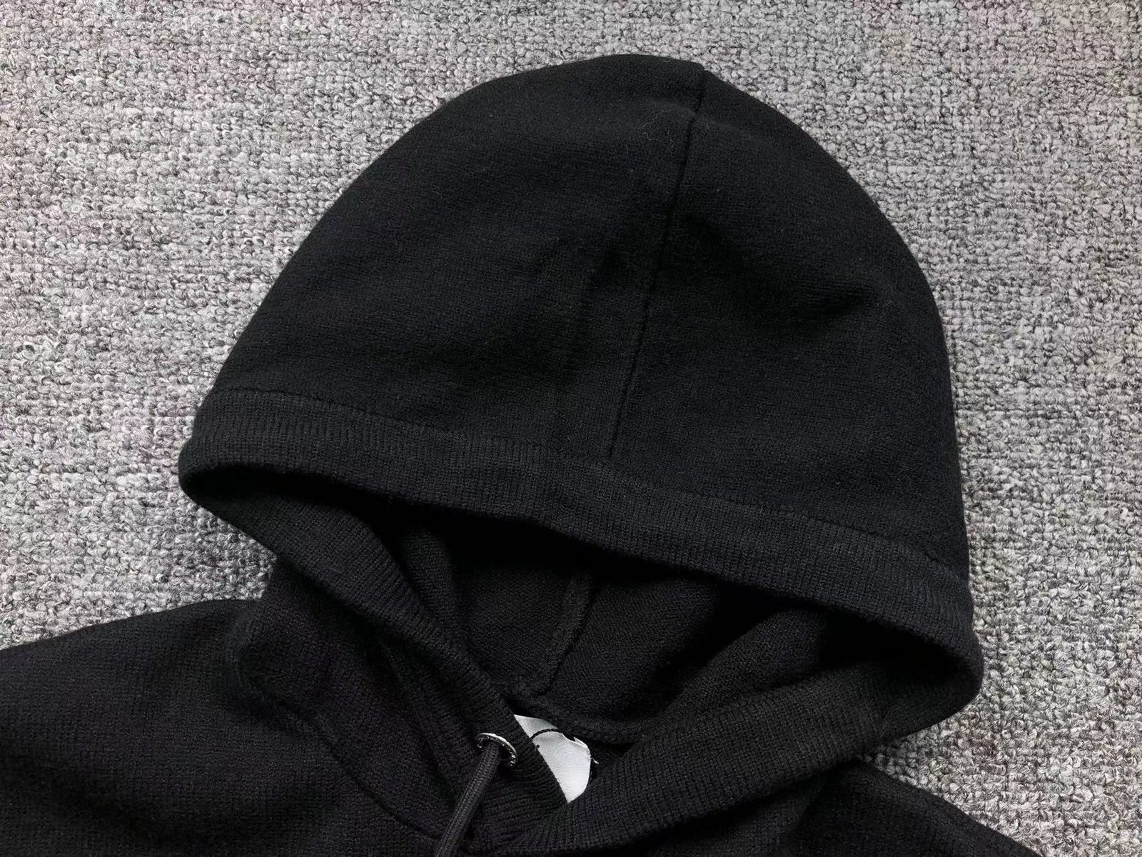 Ami Red Heart Wool Hoodie Black - Image 5