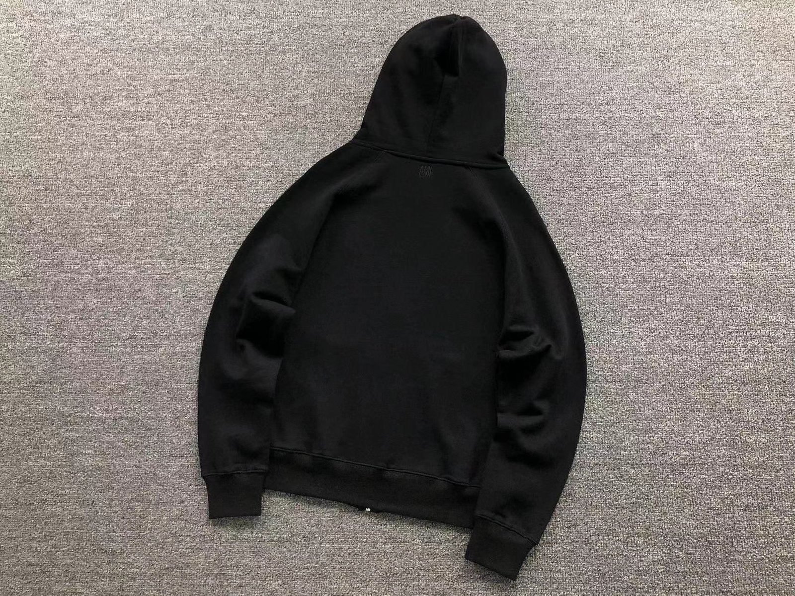 Ami Red Heart Zip Up Hoodie White - Image 5