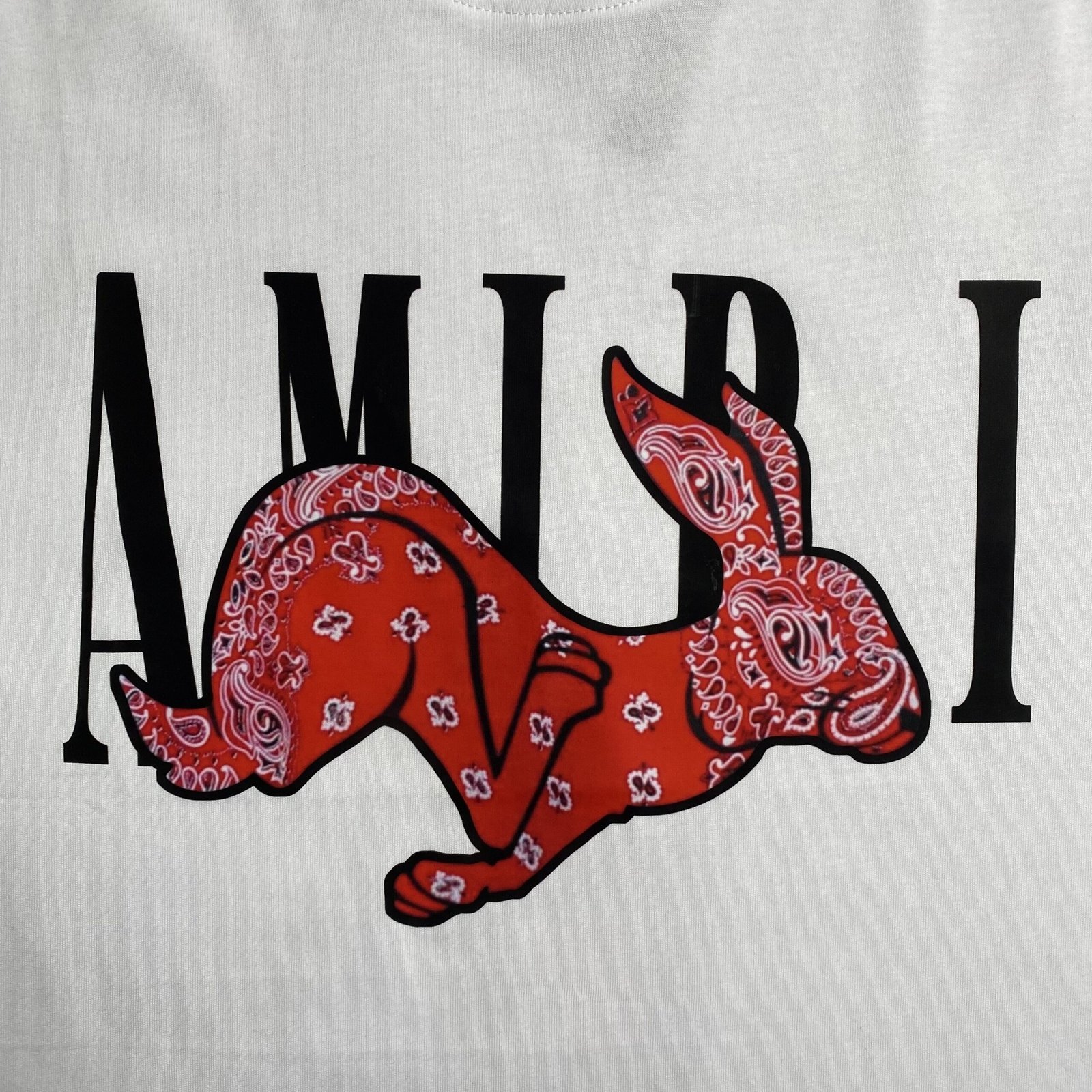 Amiri Rabbit Logo Tshirt White - Image 5