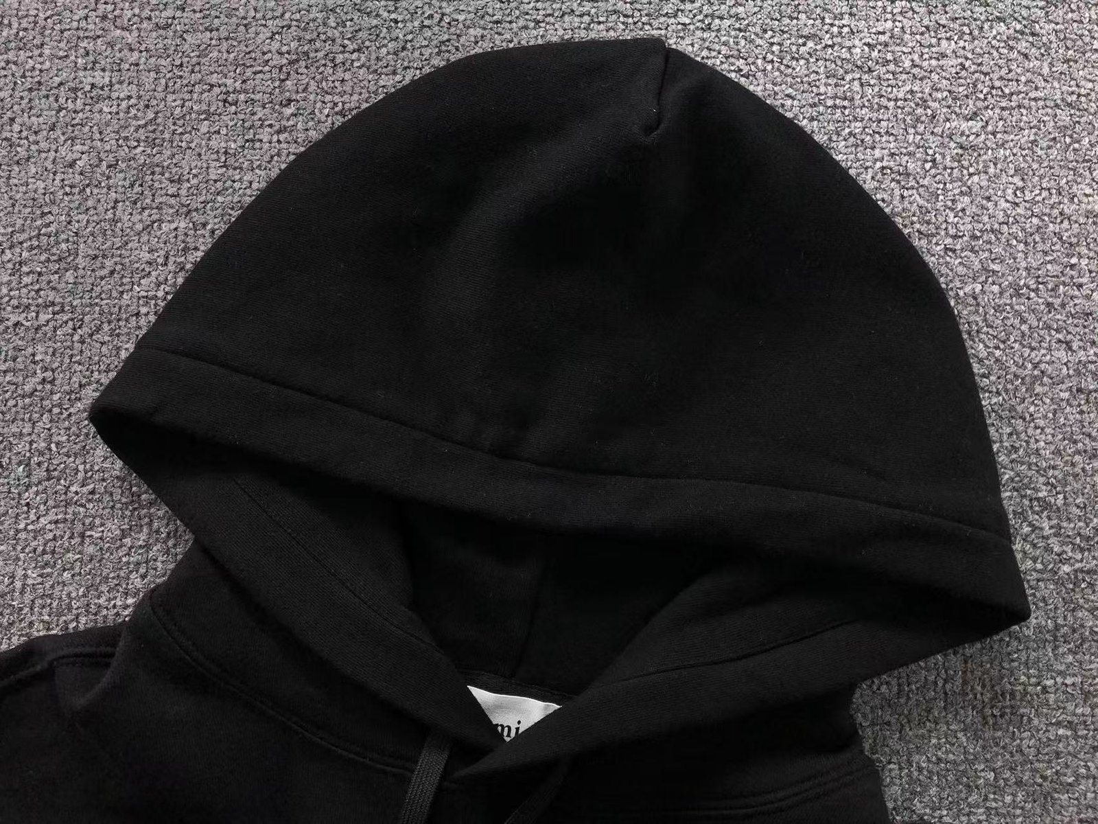 Ami Big Black Heart Hoodie White - Image 6