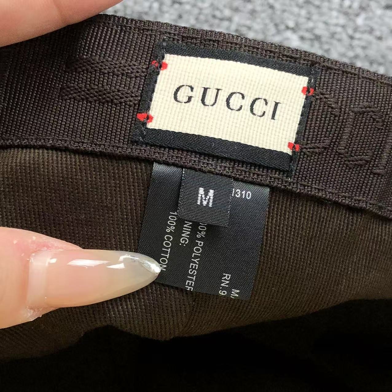 Gucci Logo Pattern Hat Black - Image 6