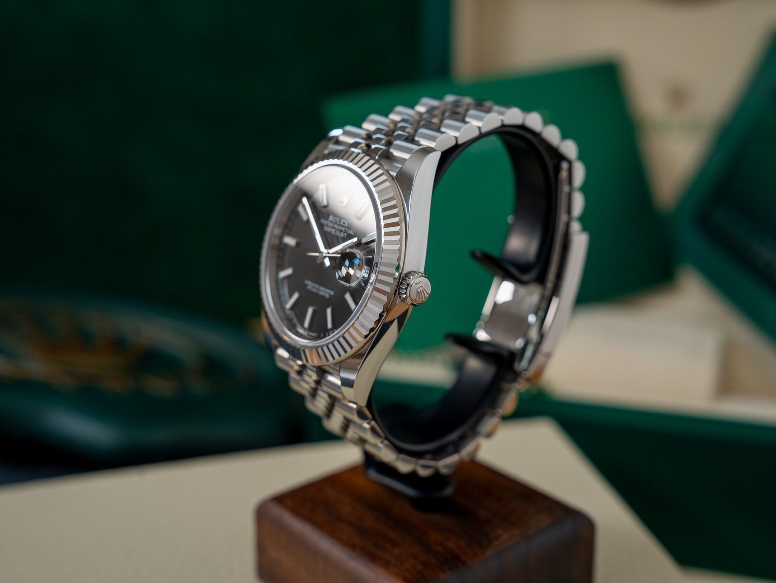 Rolex Date Just Black Index Dial Watch - Image 6