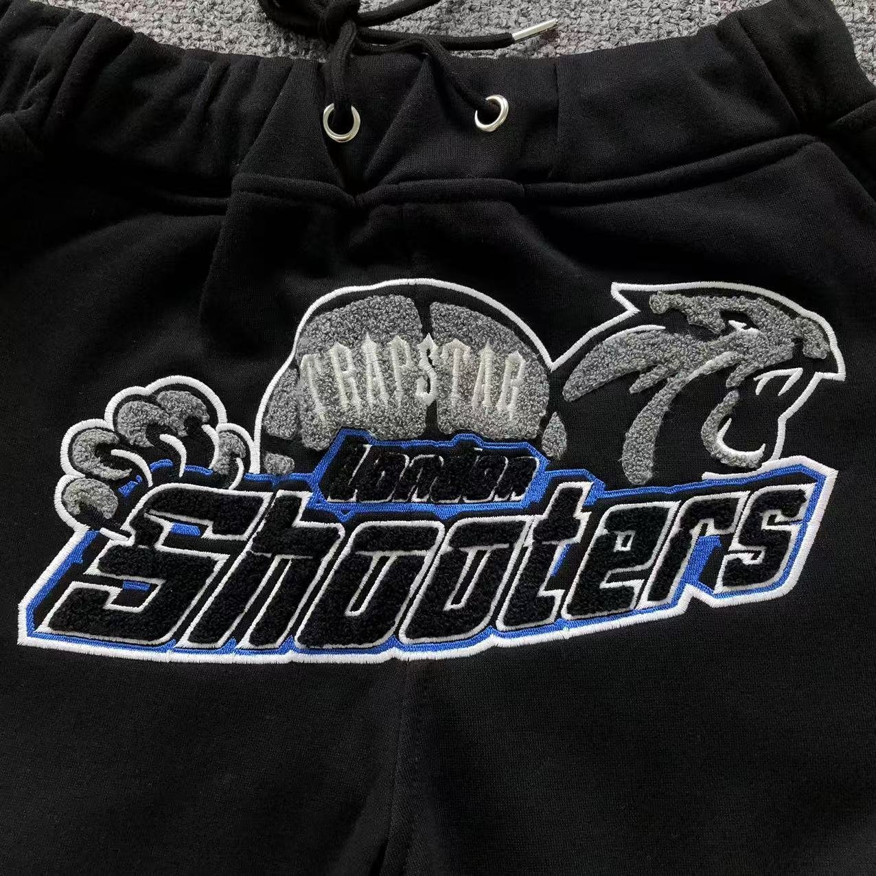 Trapstar Shooters Hooded Tracksuit Black Blue - Image 14