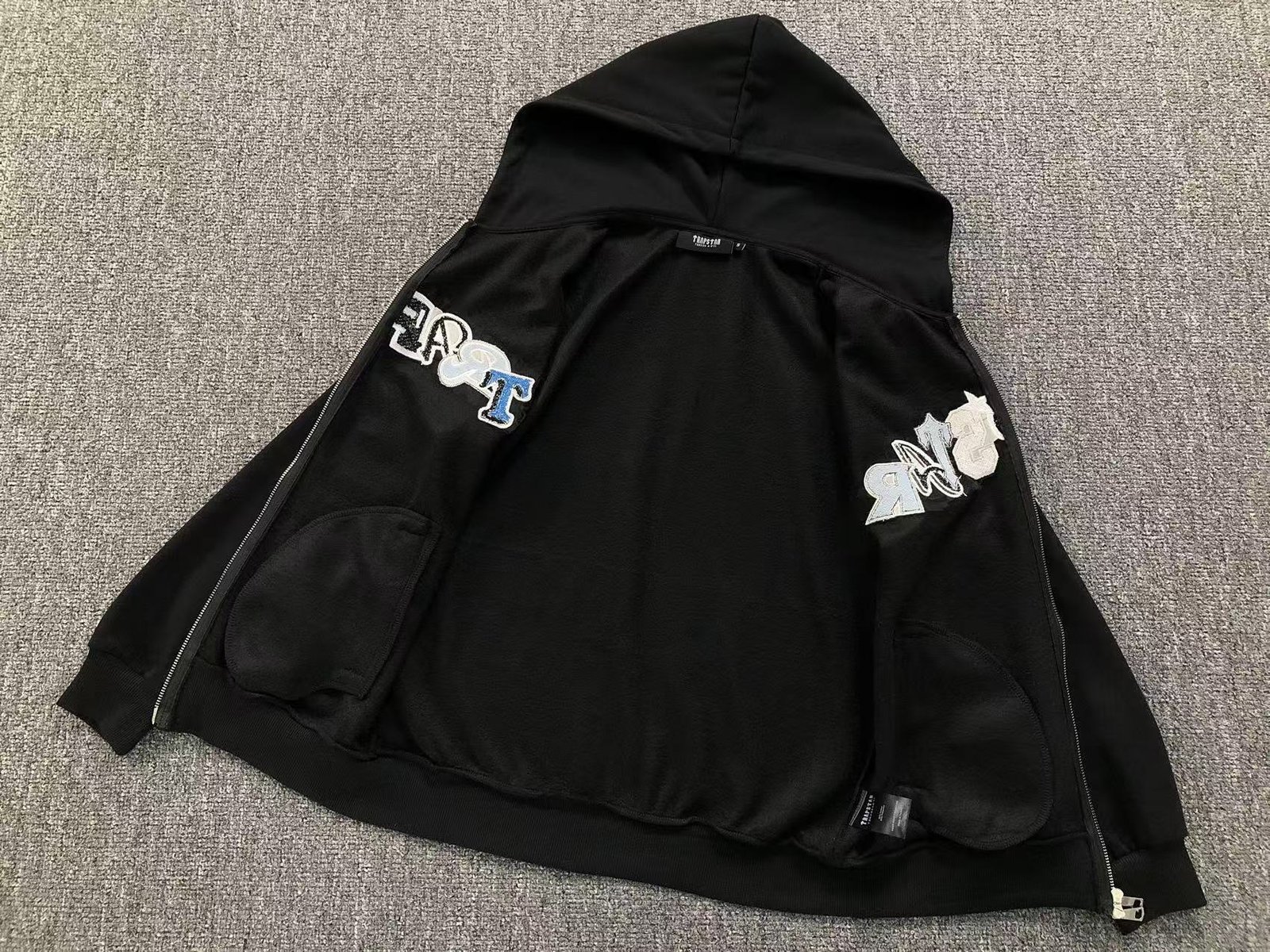 Trapstar Wildcard Hooded Tracksuit Black Blue - Image 7