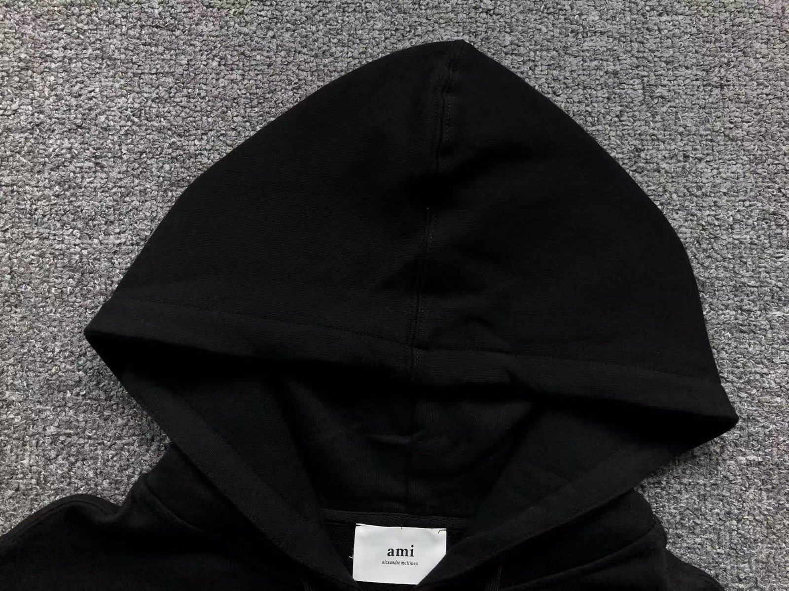 Ami Big Black Heart Zip Up Hoodie White - Image 7