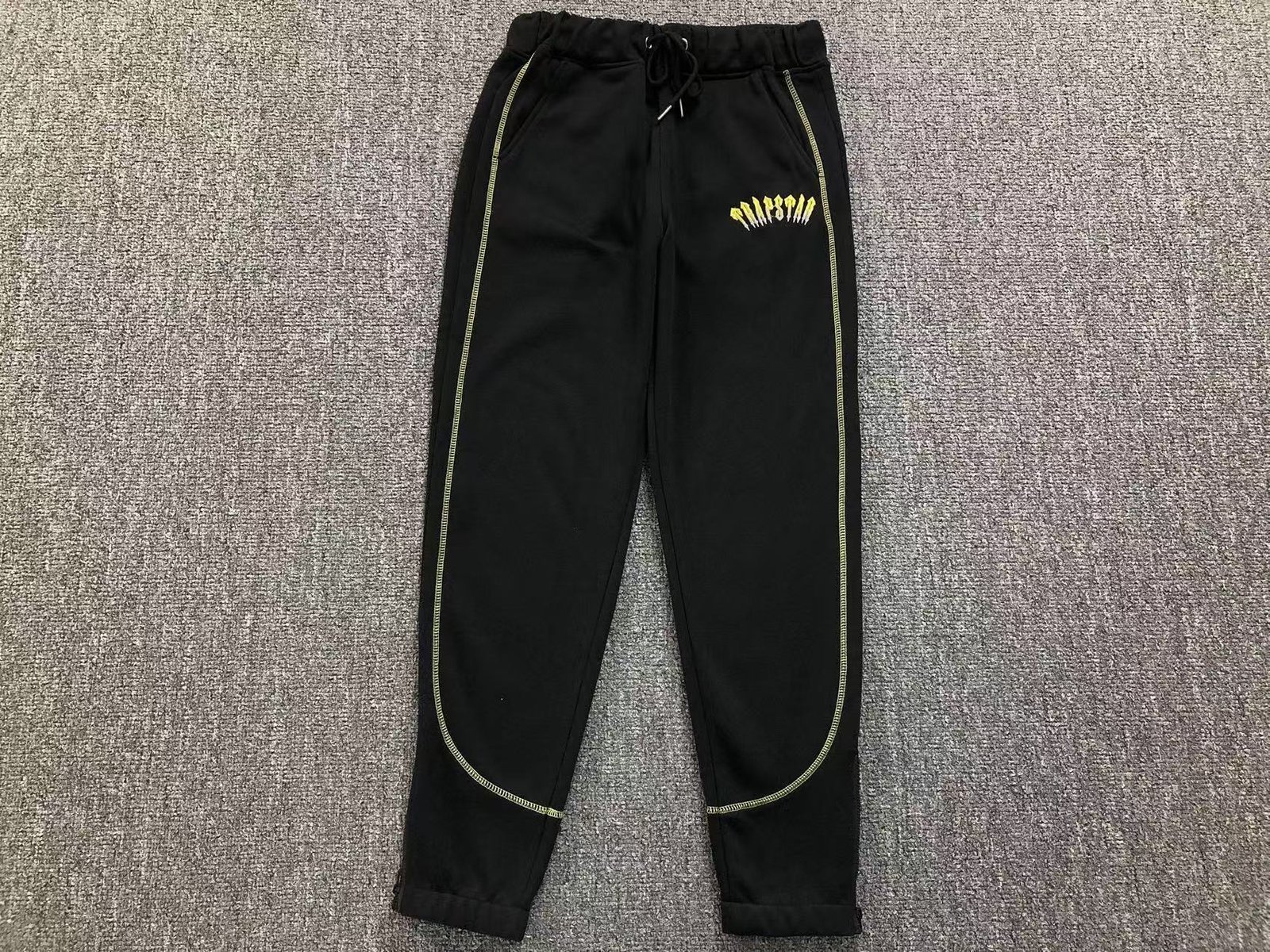 Trapstar Central Cee Irongate Chenille Arch Tracksuit Black Yellow - Image 8