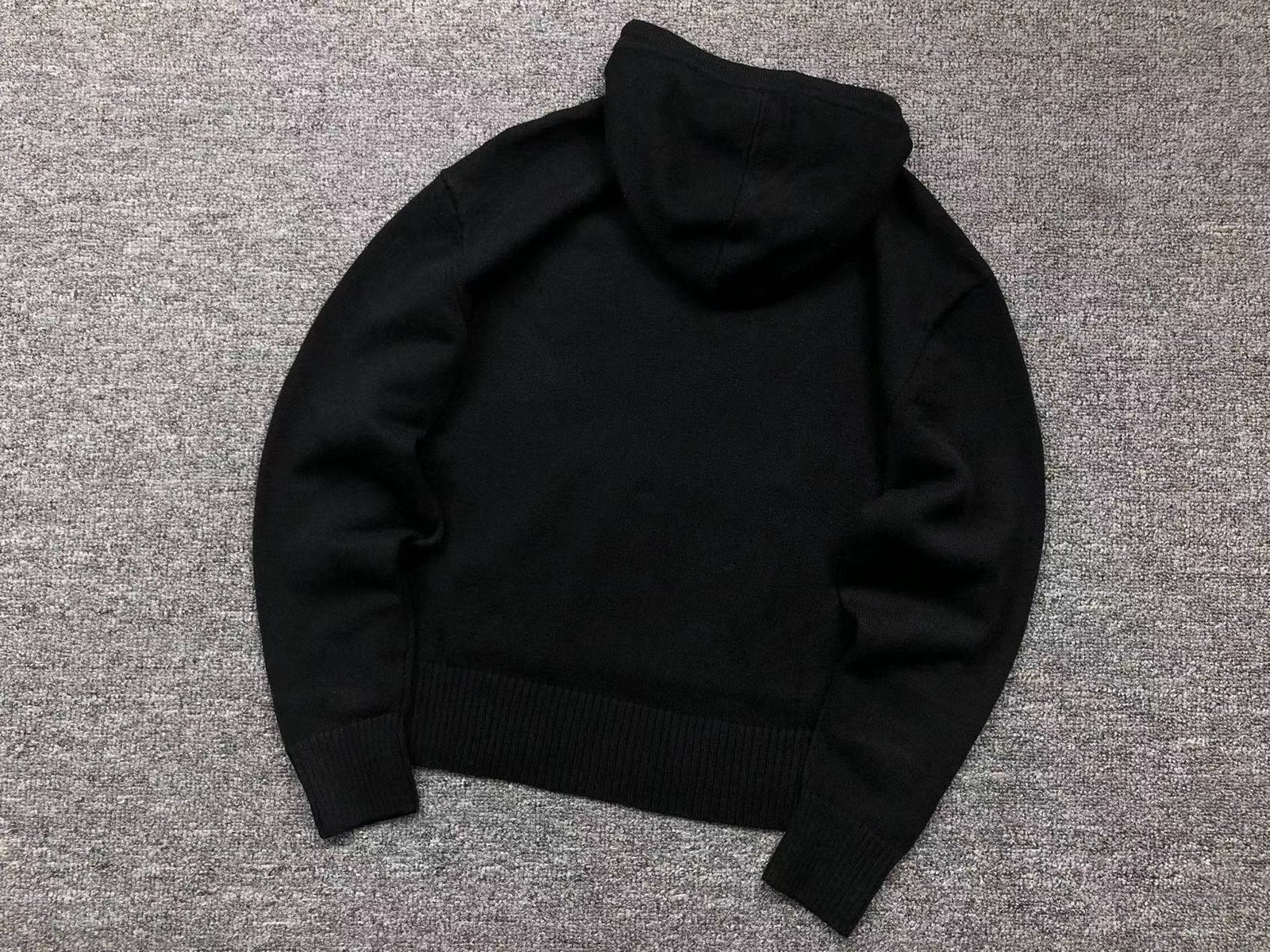 Ami Red Heart Wool Hoodie Black - Image 8