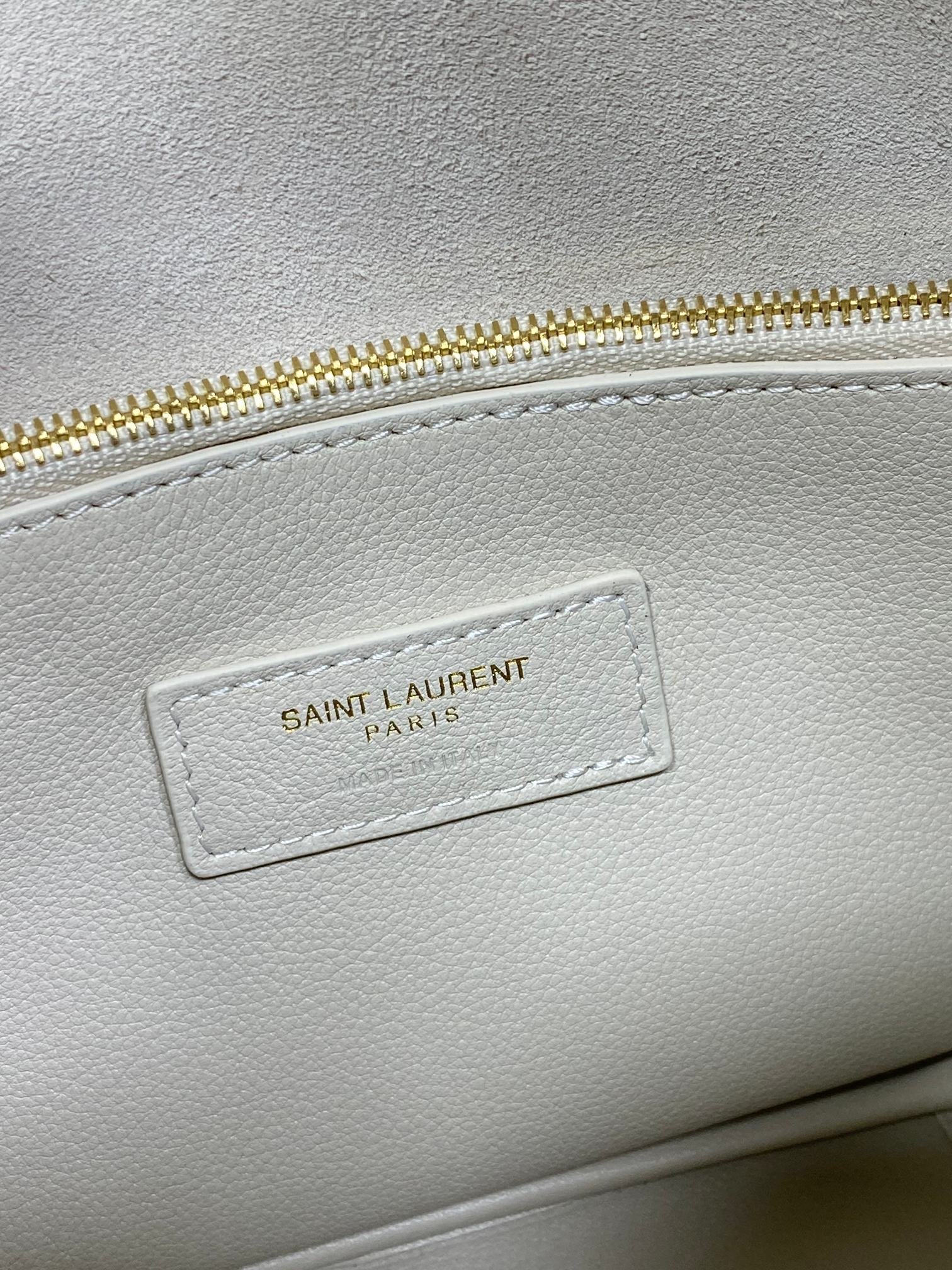 Yves Saint Laurent Supple Large Bag White - Image 8